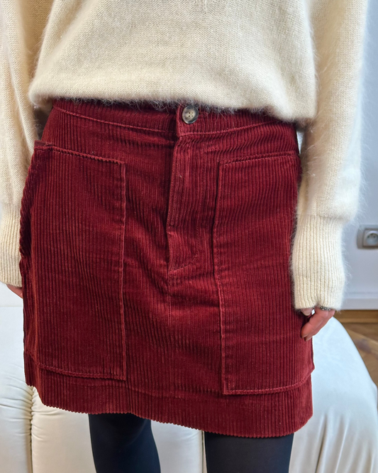 sztruksowa mini spódniczka