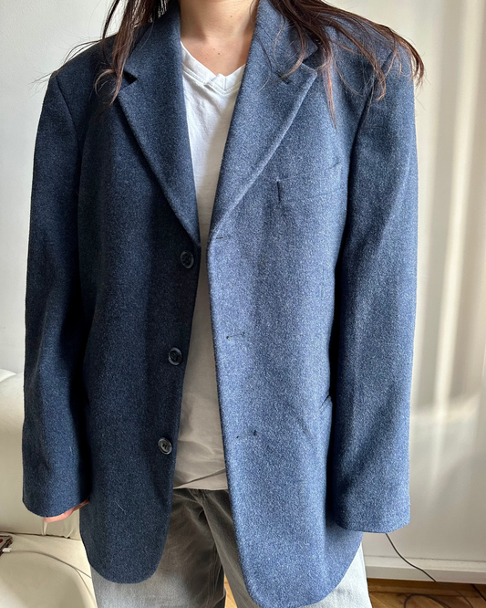 Granatowa marynarka oversize